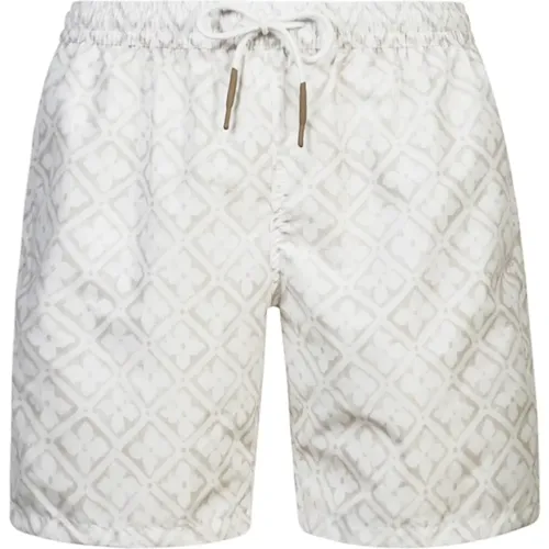 Geometric Beach Shorts , male, Sizes: M, XL, 3XL, L - Eleventy - Modalova