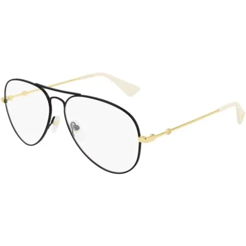 Gold Transparent Glasses , unisex, Sizes: 58 MM - Gucci - Modalova