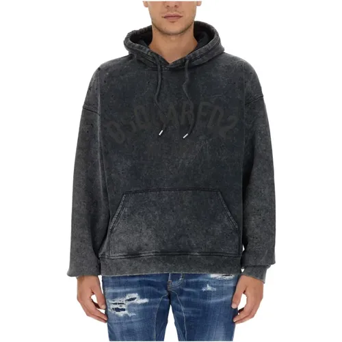 Logo Sweatshirt Regular Fit 100% Cotton , male, Sizes: S, L - Dsquared2 - Modalova