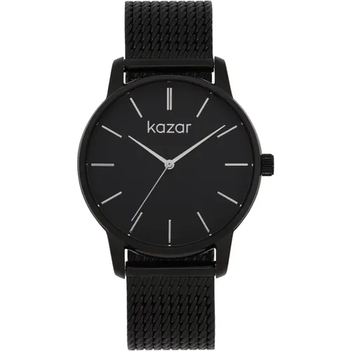 Schwarze Uhr am Mesh-Armband Kazar - Kazar - Modalova