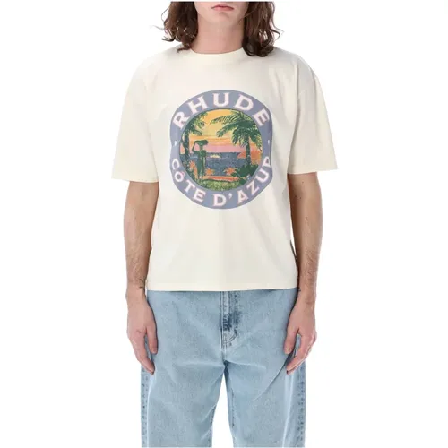 Lago Tee - Cotton T-Shirt , male, Sizes: M, XL - Rhude - Modalova