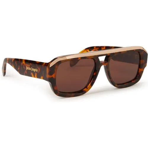 Dark Havana/ Cat Sunglasses , unisex, Sizes: 54 MM - Palm Angels - Modalova