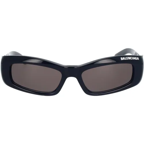 Stilvolle und originale Sonnenbrille Bb0266S 001,Schwarzer Rahmen Graue Linse Sonnenbrille,Glasses - Balenciaga - Modalova