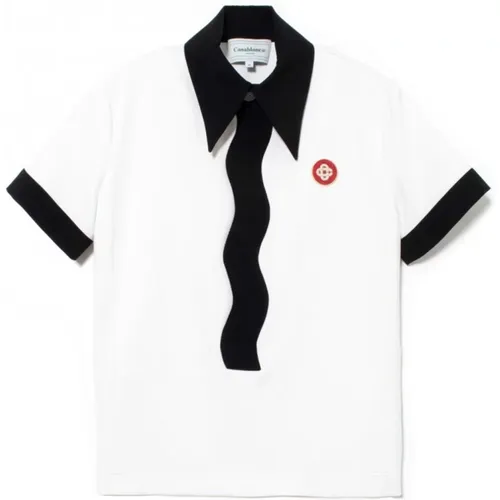 Weißes Memphis Polo Shirt , Herren, Größe: L - Casablanca - Modalova