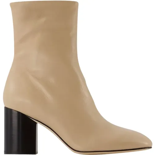 Alena 75Mm Round Toe Ankle in leatherBoot , female, Sizes: 4 UK - aeyde - Modalova