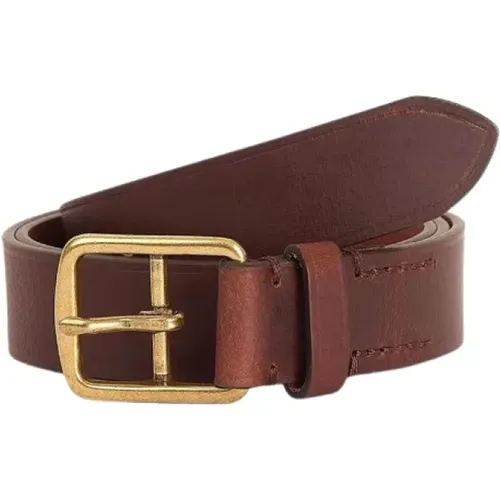 Belt with Sleek Metal Buckle , male, Sizes: M, L - Barbour - Modalova