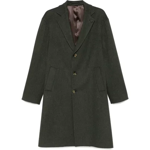 Virgin Wool Coat with Button Closure , male, Sizes: L, XL, 2XL - Lardini - Modalova