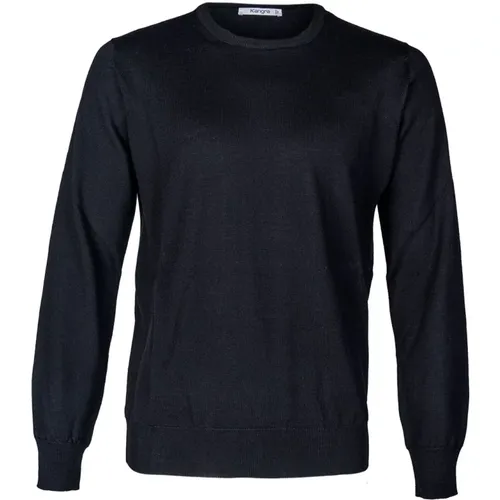 Lightweight Mens Crewneck Sweater - Made in Italy , male, Sizes: 4XL, S, L, 2XL, XL, M - Kangra - Modalova