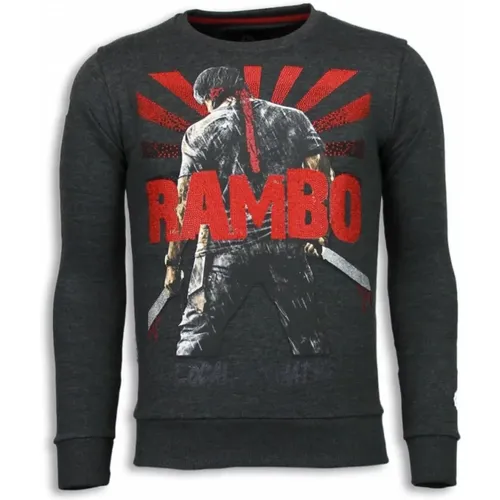 Rambo Rhinestone Sweater - Pullover Herren - 5910A , Herren, Größe: M - Local Fanatic - Modalova