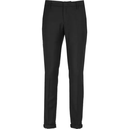 Dark Grey Wool Trousers for Men , male, Sizes: W36, W35, W38, W32, W31, W33 - Dondup - Modalova