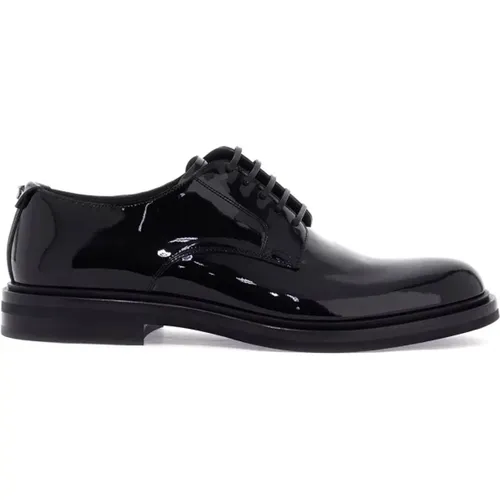 Lackleder Derby Schnürschuhe , Herren, Größe: 40 EU - Dolce & Gabbana - Modalova