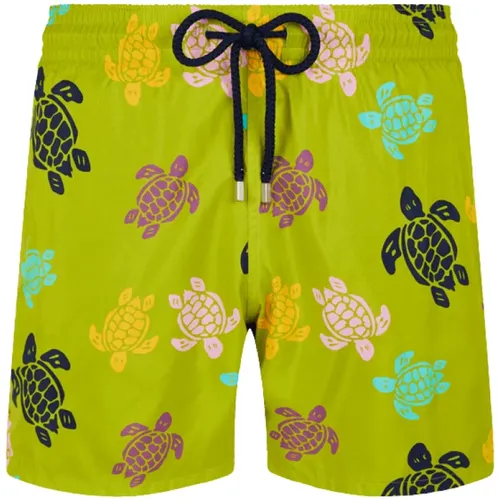 Multicolored Turtle Print Swim Shorts , male, Sizes: M, L, 2XL, XL - Vilebrequin - Modalova