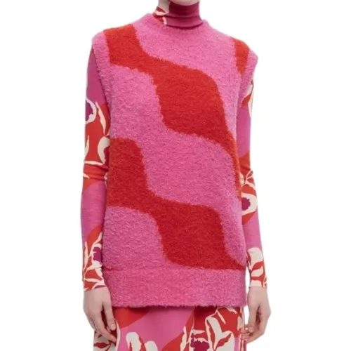 Knitted Wool Vest - Elementti Taifuuni , female, Sizes: M - Marimekko - Modalova