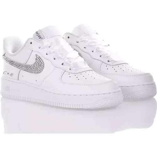 Handgefertigte Weiße Sneakers , unisex, Größe: 46 EU - Nike - Modalova
