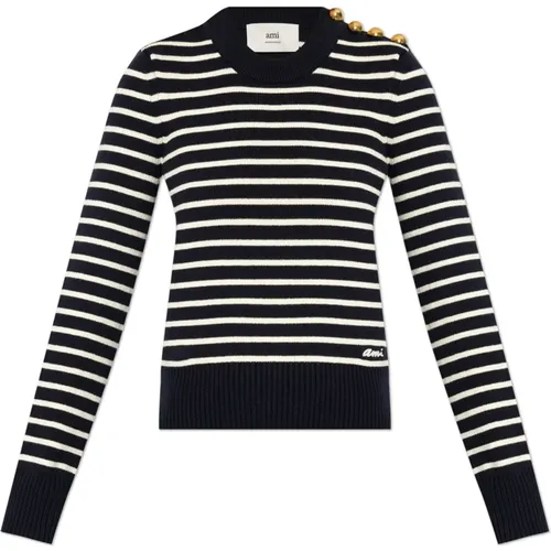 Gestreiftes Muster Pullover - Ami Paris - Modalova