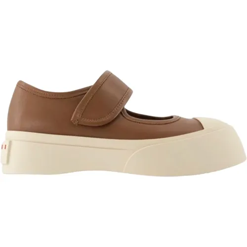 Stylish Jane Sandals in Cigar , female, Sizes: 4 UK, 5 UK, 6 UK, 3 UK - Marni - Modalova