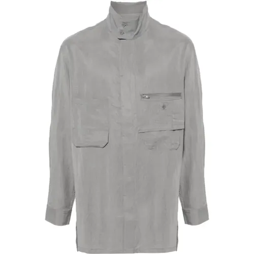 Graue Overshirt Casual Mode Stil , Herren, Größe: M - Y-3 - Modalova