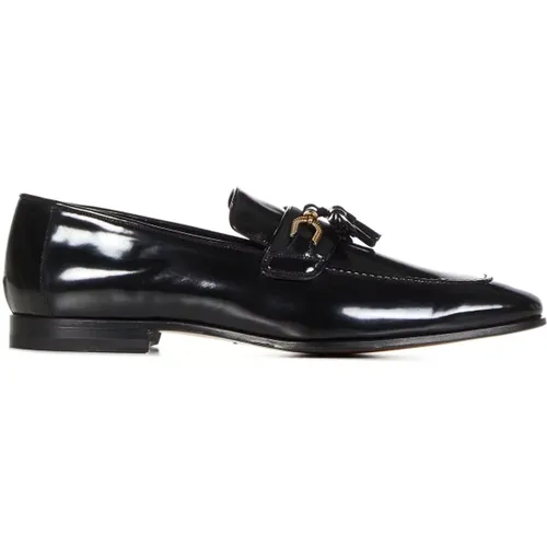 Flat Shoes with Grosgrain Trim , male, Sizes: 9 1/2 UK - Tom Ford - Modalova