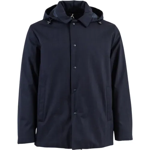 Midnight Stretch Wool Padded Jacket , male, Sizes: 2XL - Aspesi - Modalova