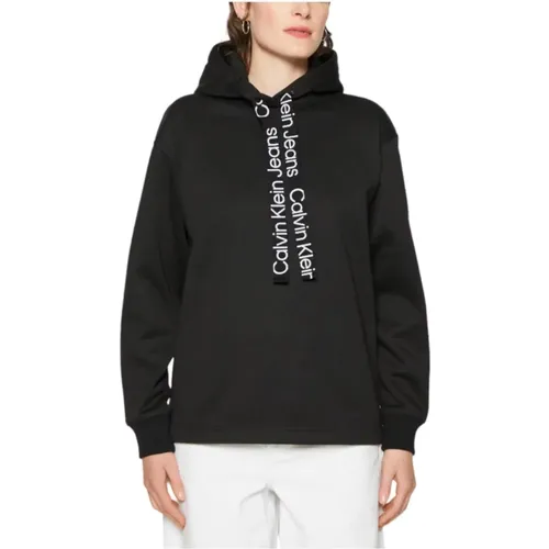 Modern Logo Drawcord Sweatshirt , female, Sizes: S - Calvin Klein - Modalova