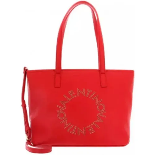 Rote Synthetik-Handtasche mit Schultergurt , Damen, Größe: ONE Size - Valentino by Mario Valentino - Modalova