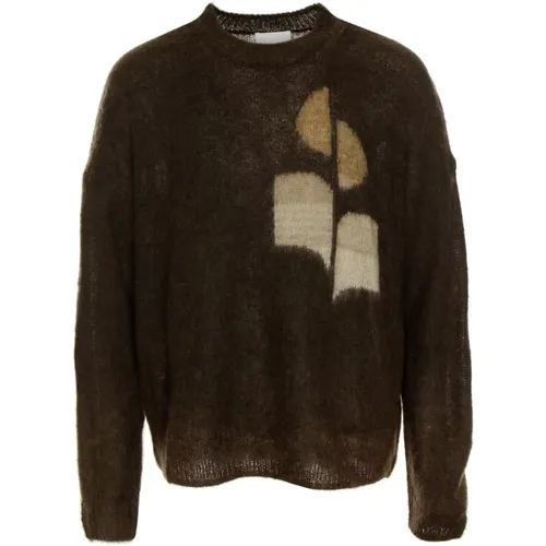 Jacquard Logo Wool Mohair Sweater , male, Sizes: XL, L, M - Isabel marant - Modalova