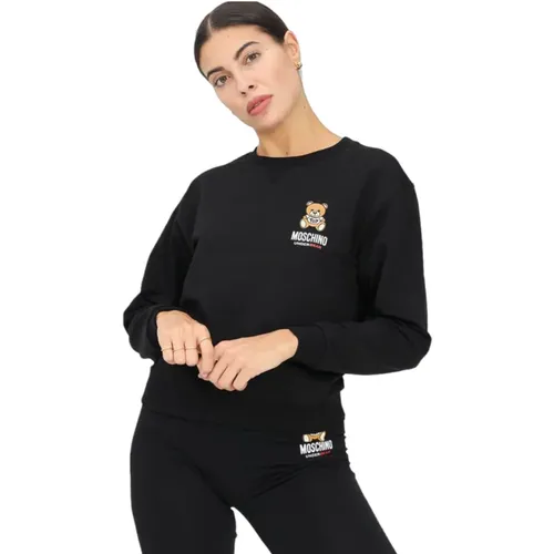 Sweatshirt mit Rundhalsausschnitt - Moschino - Modalova