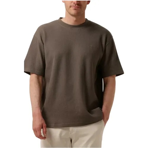 Herren Polo & T-Shirts Wbbaine Waffel Tee , Herren, Größe: M - Woodbird - Modalova