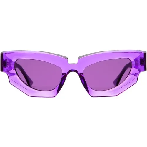 Edgy Cat-Eye Sunglasses in Transparent , female, Sizes: ONE SIZE - Kuboraum - Modalova