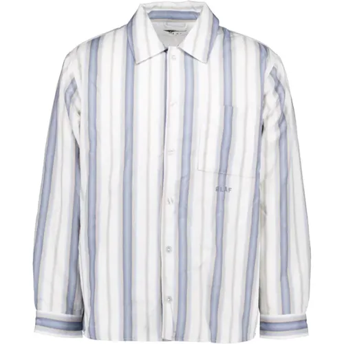 Padded Stripe Overshirt , male, Sizes: XL, L, S, M - Olaf Hussein - Modalova