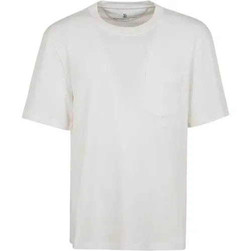 Men's T-Shirts & Polos Collection , male, Sizes: S, L, M, 2XL - BRUNELLO CUCINELLI - Modalova
