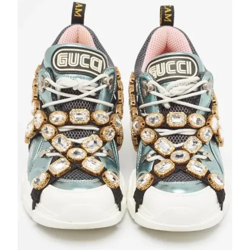 Pre-owned Leather sneakers , female, Sizes: 4 1/2 UK - Gucci Vintage - Modalova