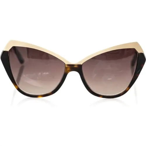 Cat Eye Sonnenbrille Metallic Gold Schildkröte - Frankie Morello - Modalova