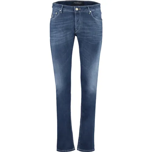 Klassische Straight-Leg Jeans , Herren, Größe: W33 - Hand Picked - Modalova