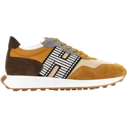 Braune Wildleder Freizeit Sneakers - Hogan - Modalova