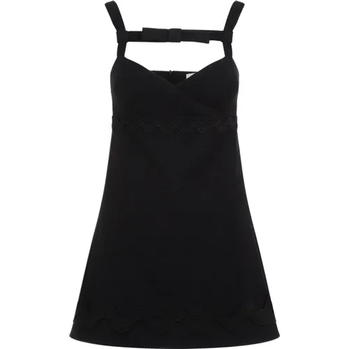 Schwarzes Baumwoll Mini Kleid , Damen, Größe: S - Patou - Modalova