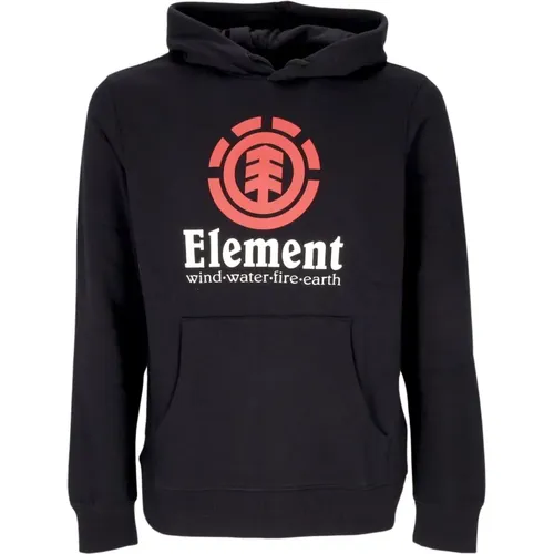 Schwarzer Vertikaler Hoodie mit Kängurutasche , Herren, Größe: XS - Element - Modalova