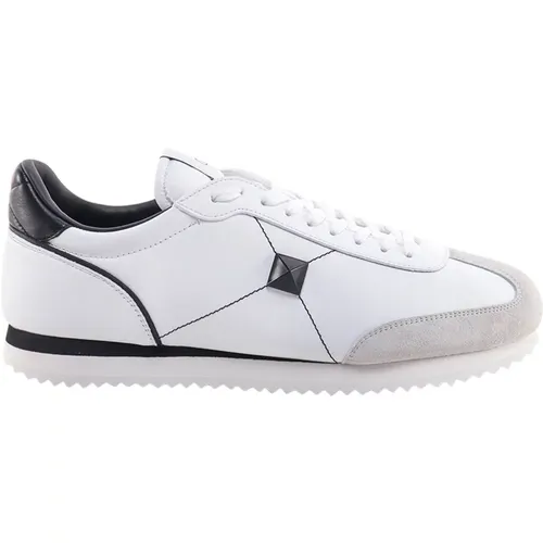 Nieten Leder Sneakers , Herren, Größe: 41 EU - Valentino Garavani - Modalova