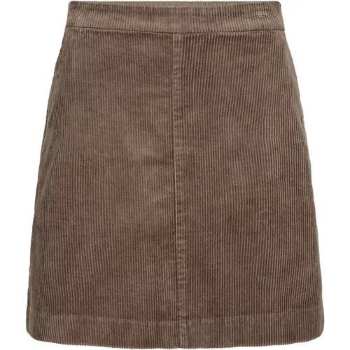 A-line Skirt Walnut Quality Elastic Waist , female, Sizes: 2XL, S - Part Two - Modalova