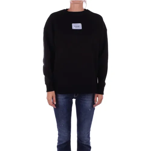 Schwarzer Pullover Modellhöhe 1.76cm , Damen, Größe: XS - Blugirl - Modalova