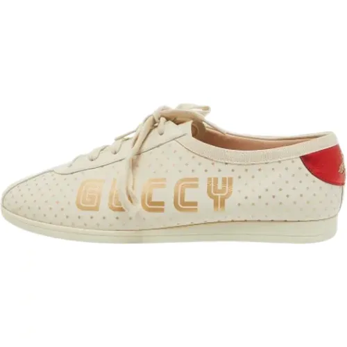 Pre-owned Leather sneakers , female, Sizes: 7 UK - Gucci Vintage - Modalova