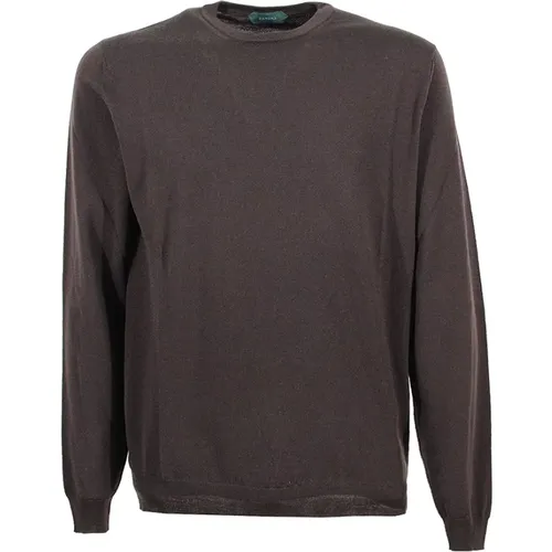 Dark Wool Sweater , male, Sizes: 3XL, M - Zanone - Modalova