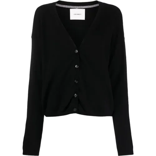 V-Neck Cashmere Cardigan , female, Sizes: M - Lisa Yang - Modalova