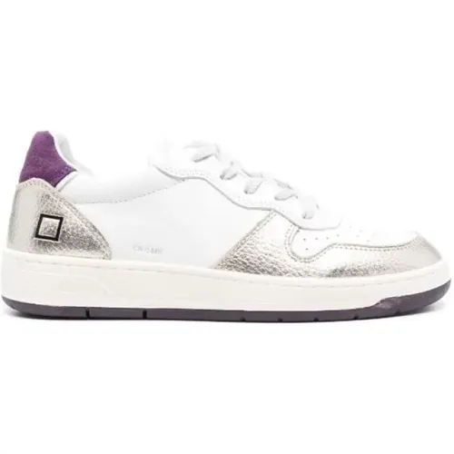 Sneakers with Purple Suede Patch , female, Sizes: 3 UK - D.a.t.e. - Modalova