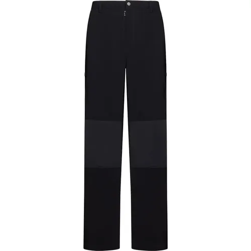 Schwarze Hose mit charakteristischem Logodetail - MM6 Maison Margiela - Modalova