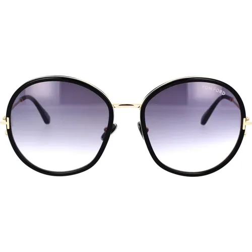 Round Metal Sunglasses with Front , unisex, Sizes: 58 MM - Tom Ford - Modalova