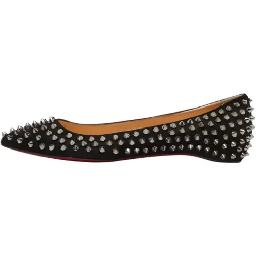 Pre-owned Suede flats , female, Sizes: 5 UK - Christian Louboutin Pre-owned - Modalova