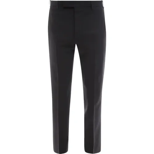 Virgin Wool Pants with Button and Zipper Closure , male, Sizes: M - PT Torino - Modalova