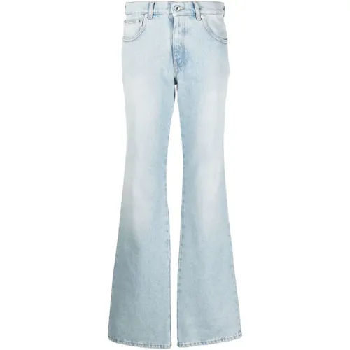 Bleach Baby Flared Jeans in Hellblau , Damen, Größe: W27 - Off White - Modalova