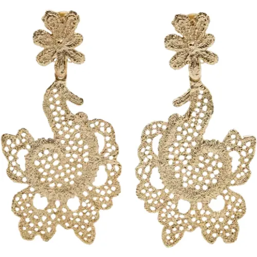 Pre-owned Metal earrings , female, Sizes: ONE SIZE - Oscar De La Renta Pre-owned - Modalova